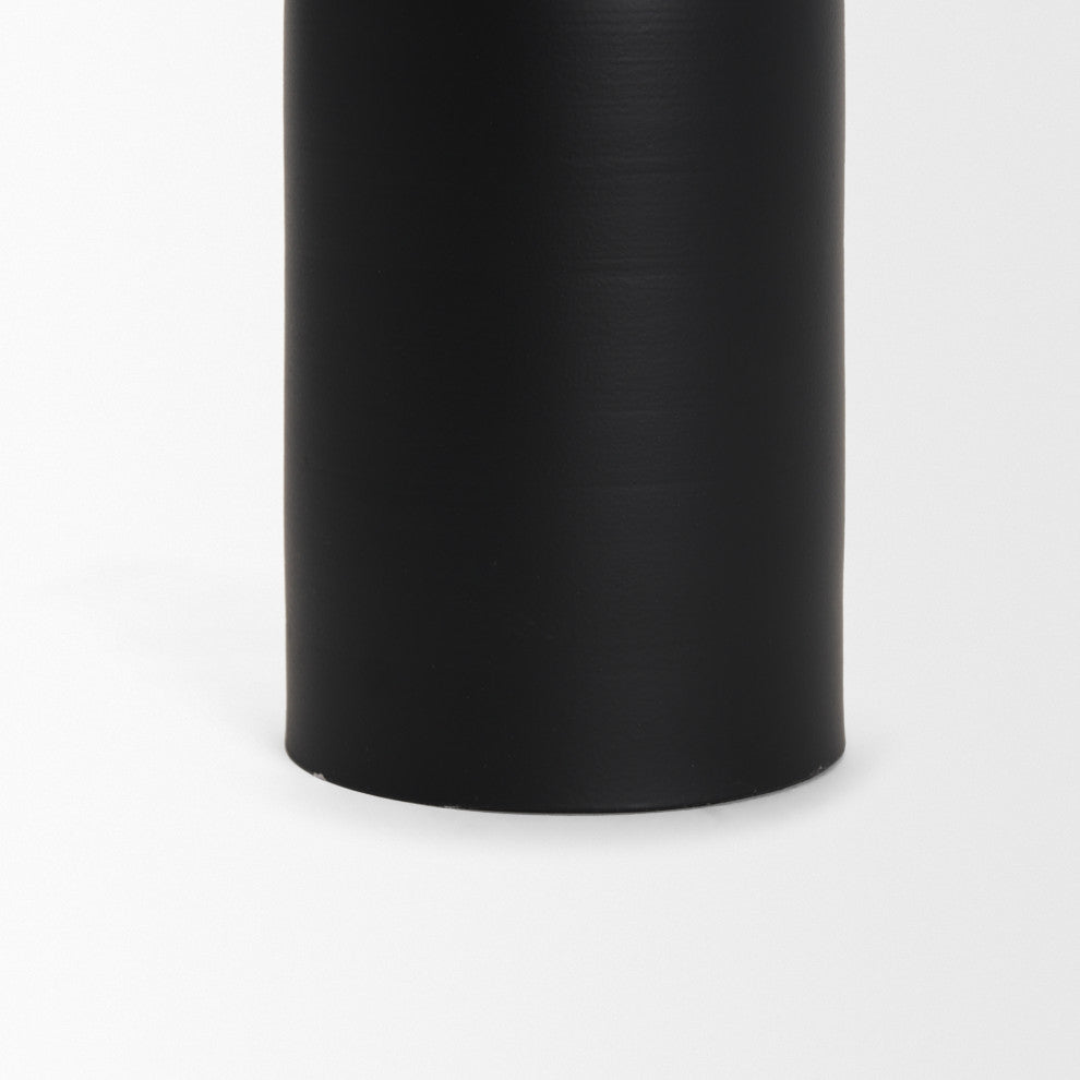 Qamra Medium Black Metal Pillar Candle Holder