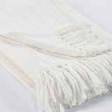 Hendri 50"x 70" Throw Blanket by Kosas Home, White