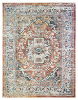 Oxford Dover Traditional Area Rug, Rust, 2'1"x7'5"