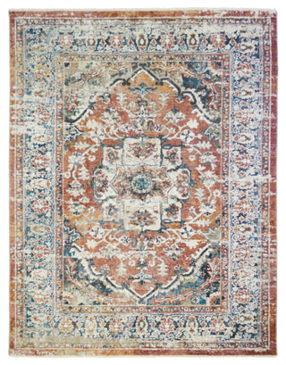 Oxford Dover Traditional Area Rug, Rust, 2'1"x7'5"