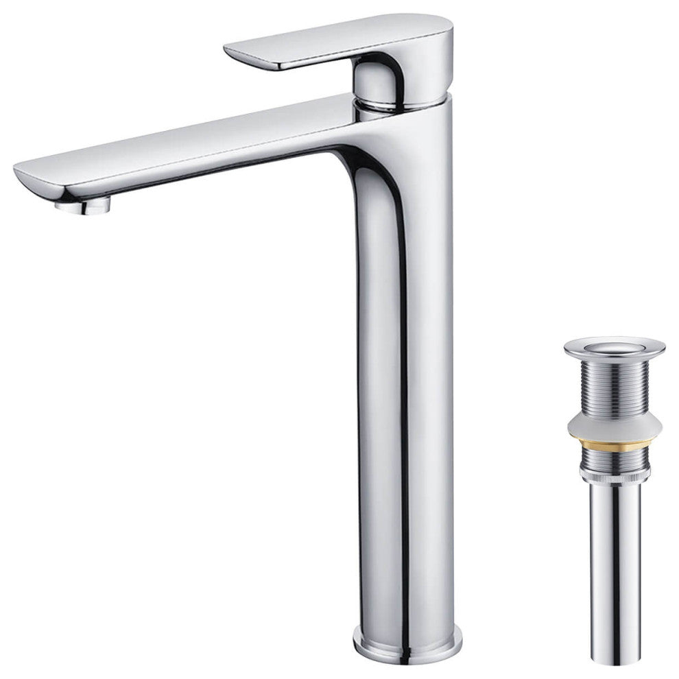 Tender-T Single Handle Bathroom Vessel Sink Faucet, Chrome