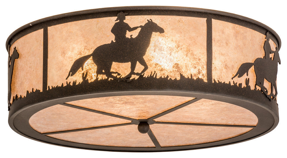 22W Lone Cowboy Flushmount