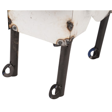 Recycled Metal Cow, Small, Black and White-Small