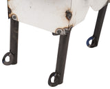 Recycled Metal Cow, Small, Black and White-Small