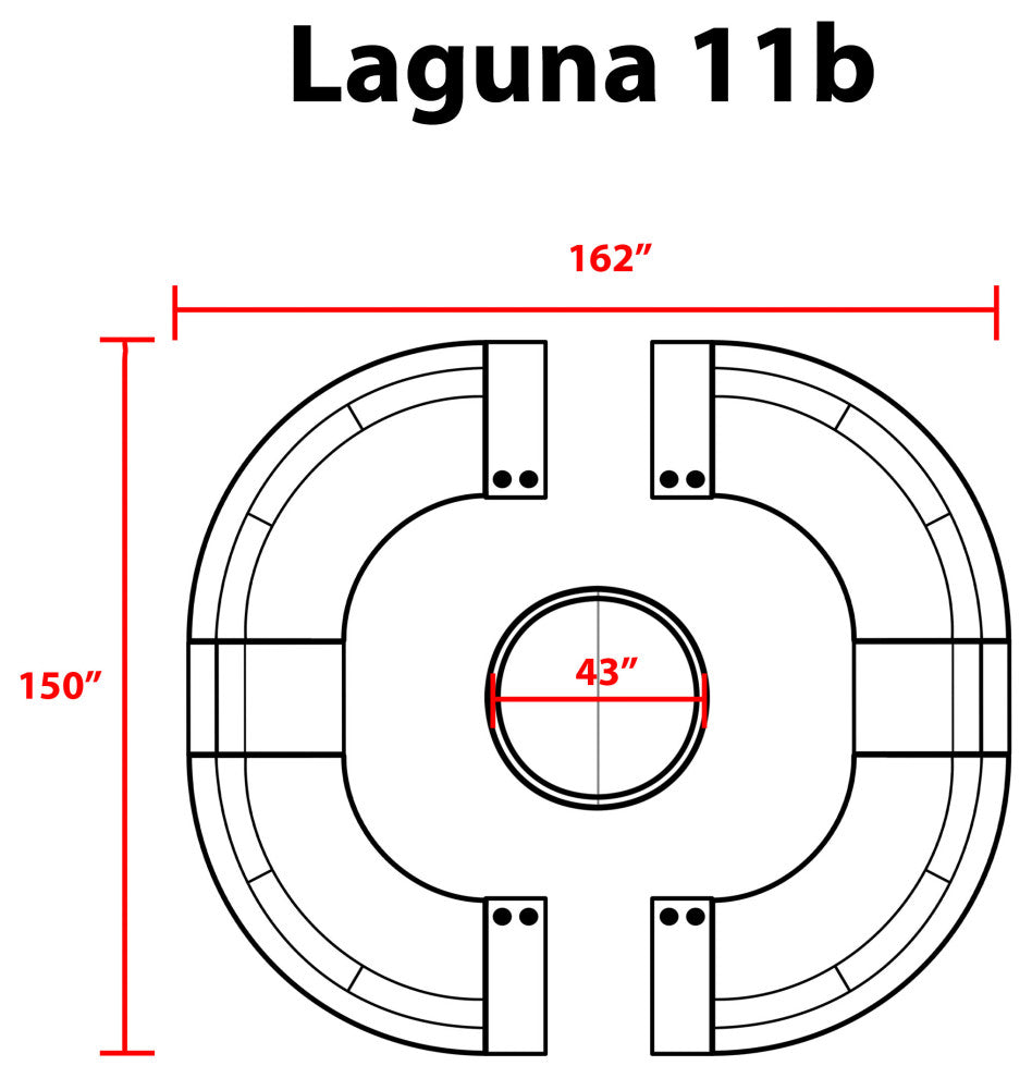 Laguna 11 Piece Outdoor Wicker Patio Furniture Set 11b