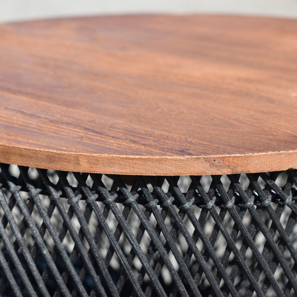 D-Bodhi Wave Side Table, Light Brown/Black