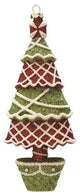 7" Merry and Bright, Christmas Tree Ornament, Green