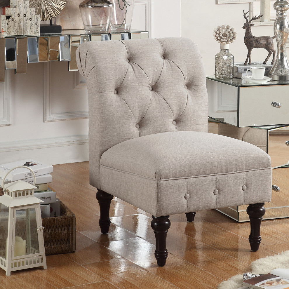 LaGuardia Slipper Chair, Beige