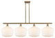 Innovations 516-4I-BB-G651-12-LED 4-Light Island Light, Brushed Brass