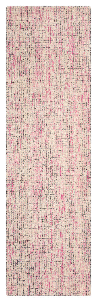 Safavieh Couture Abstract Collection, ABT473 Rug, Ivory/Pink, 2'3"x8'