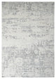 Shadow White Weaved Hand Knotted Undyed Wool Nepali Oriental Rug, 8'11"x11'11"
