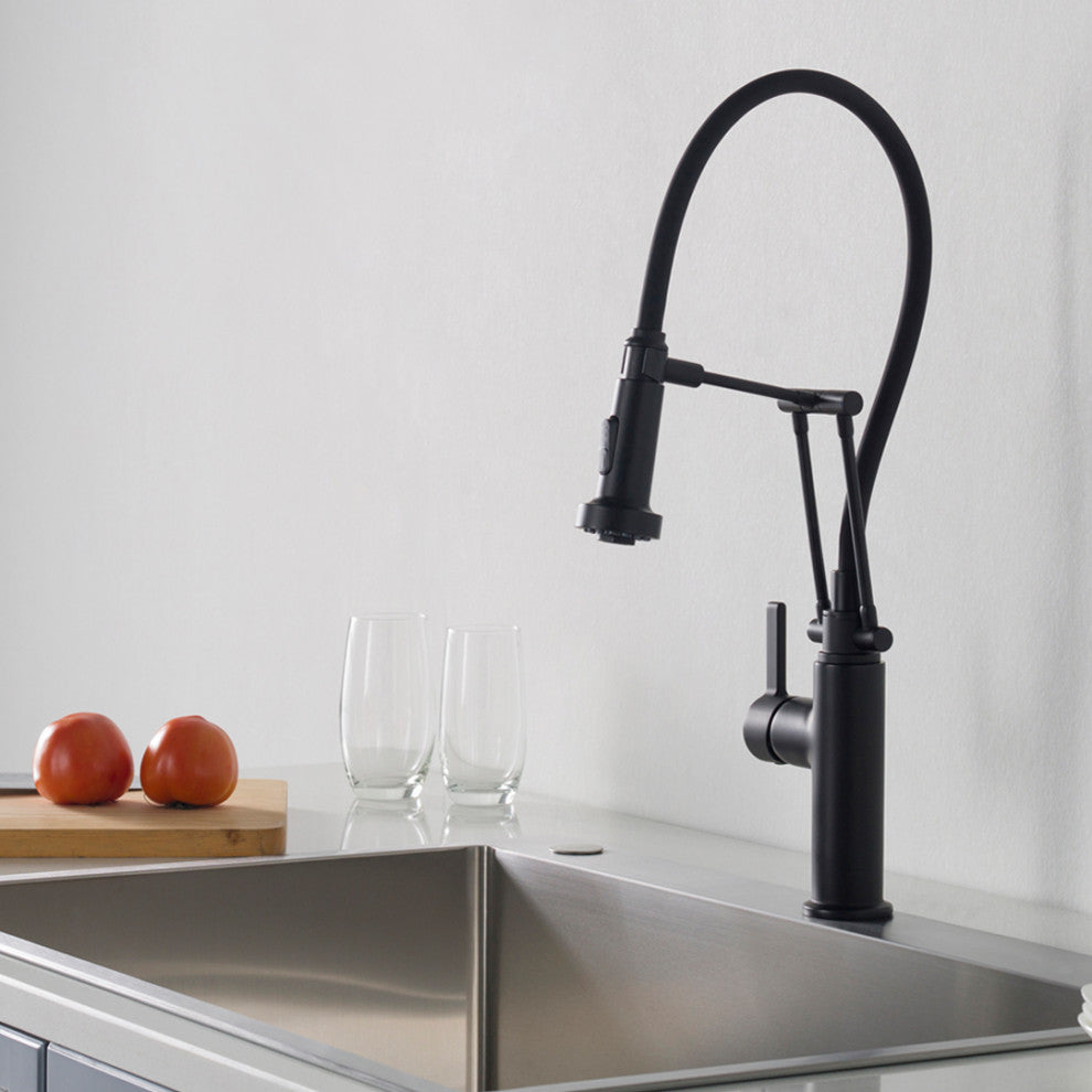 Kitchen Faucet Single Handle Pull Out Kitchen Faucet Matte Black