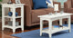 Shaker Cottage 2-Shelf End Table, Ivory