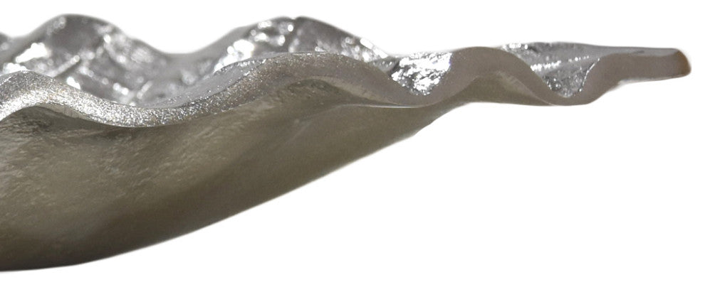 Handmade Decorative Aluminium Tray, Silver Color Coated