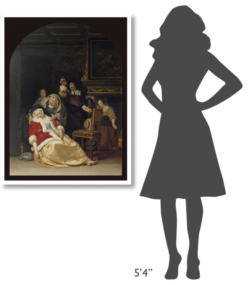 "The Doctor's Visit" Digital Paper Print by Frans van Mieris, 32"x42"