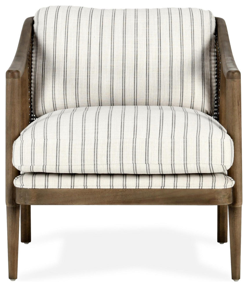 Cody Accent Chair by Kosas Home, White Navy Stripe