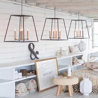 Hinkley Fulton Small Open Frame Pendant, Bronze