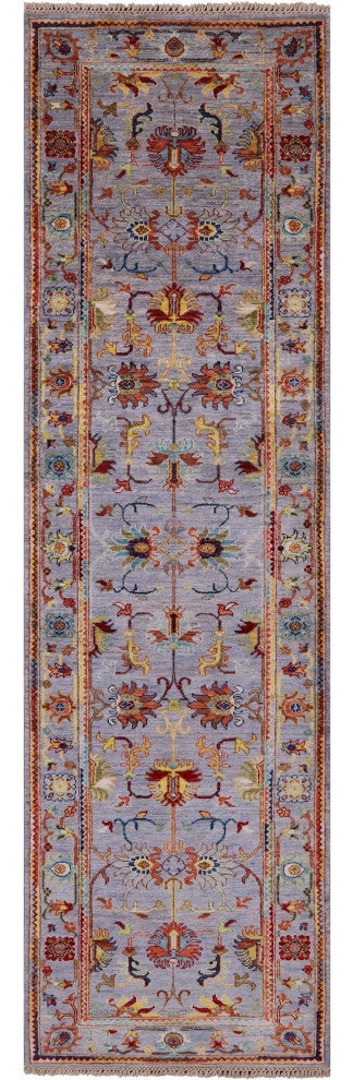 2' 9" X 9' 9" Handmade Persian Tabriz Wool Runner Rug Q8374