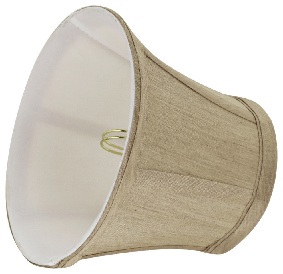 30391-6 Small Bell  Chandelier Clip On Lamp Shade Beige 4"x6"x5"