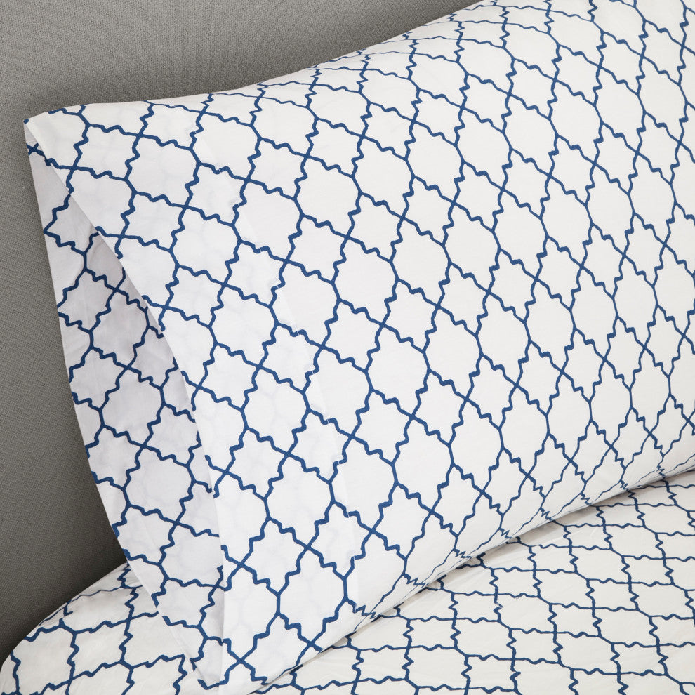Madison Park Microfiber Printed 7-Piece Reversible Comforter Set, King