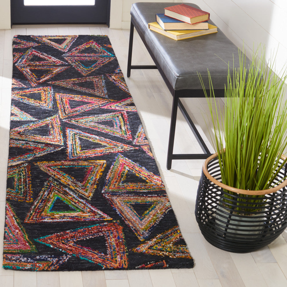 Safavieh Aspen Apn533Y Bohemian Rug, Dark Green and Black, 9'0"x12'0"