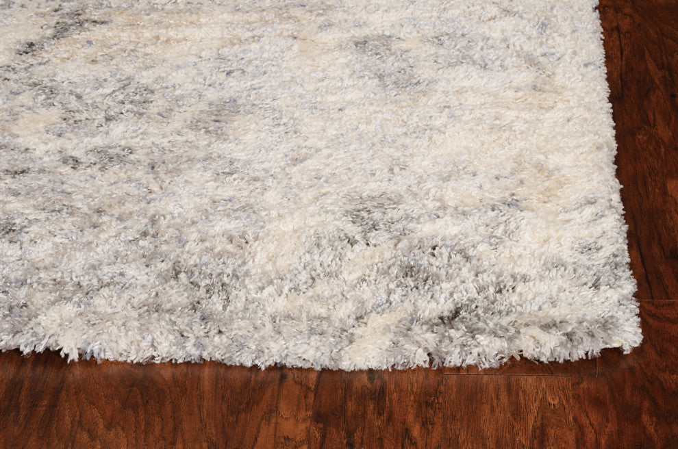 KAS Merino 6703 Ivory/Gray Vintage Area Rug, 3'9"x5'11"