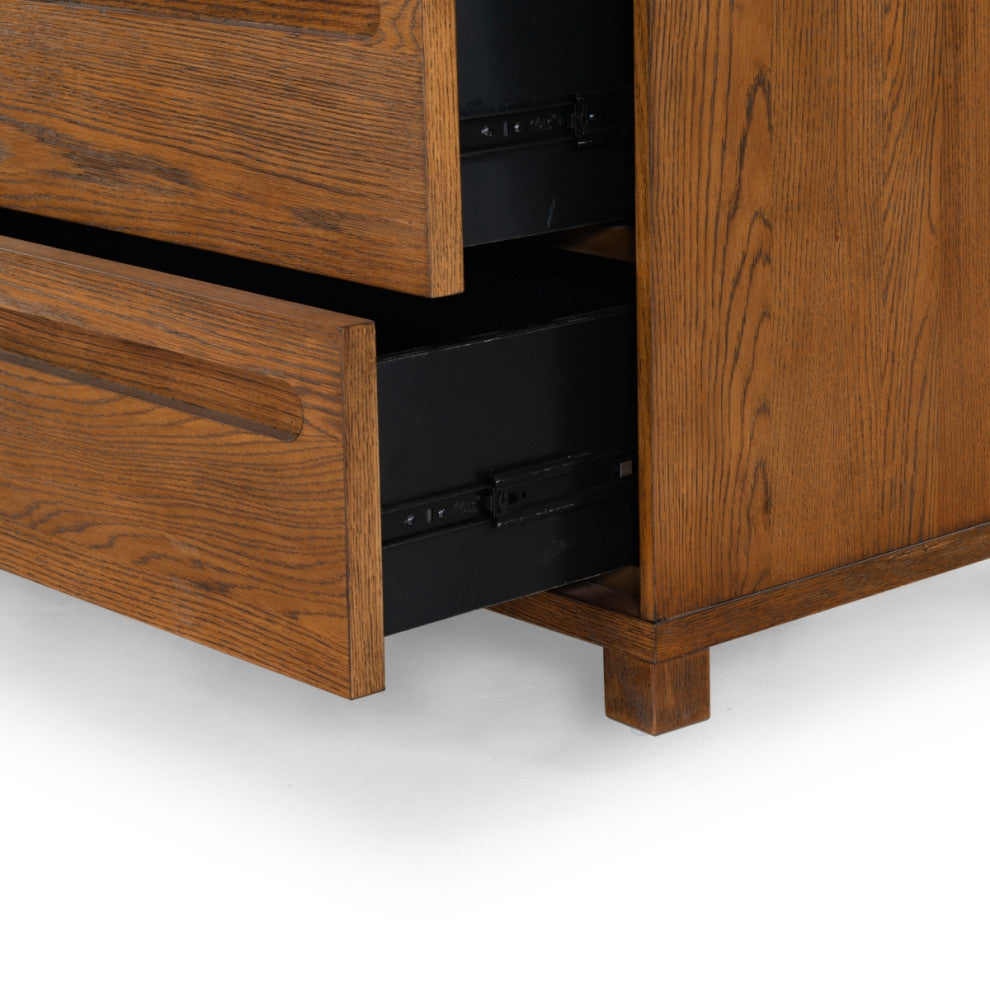 Safavieh Couture Tobiette 6 Drawer Wood Dresser, Medium Oak