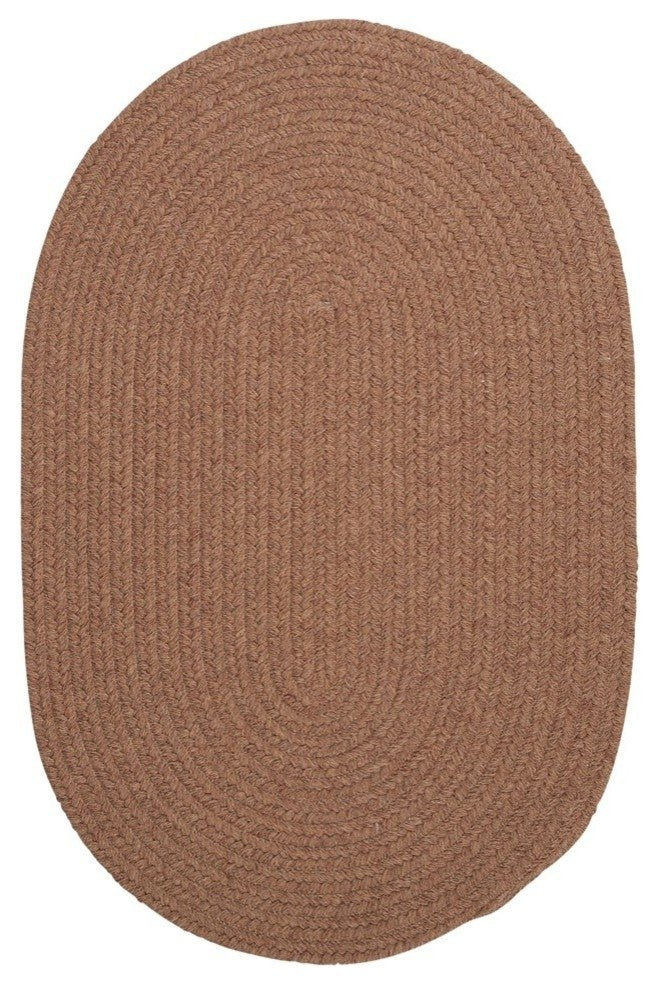 Colonial Mills Bristol WL45 Mocha Traditional Area Rug, Oval 12'x15'