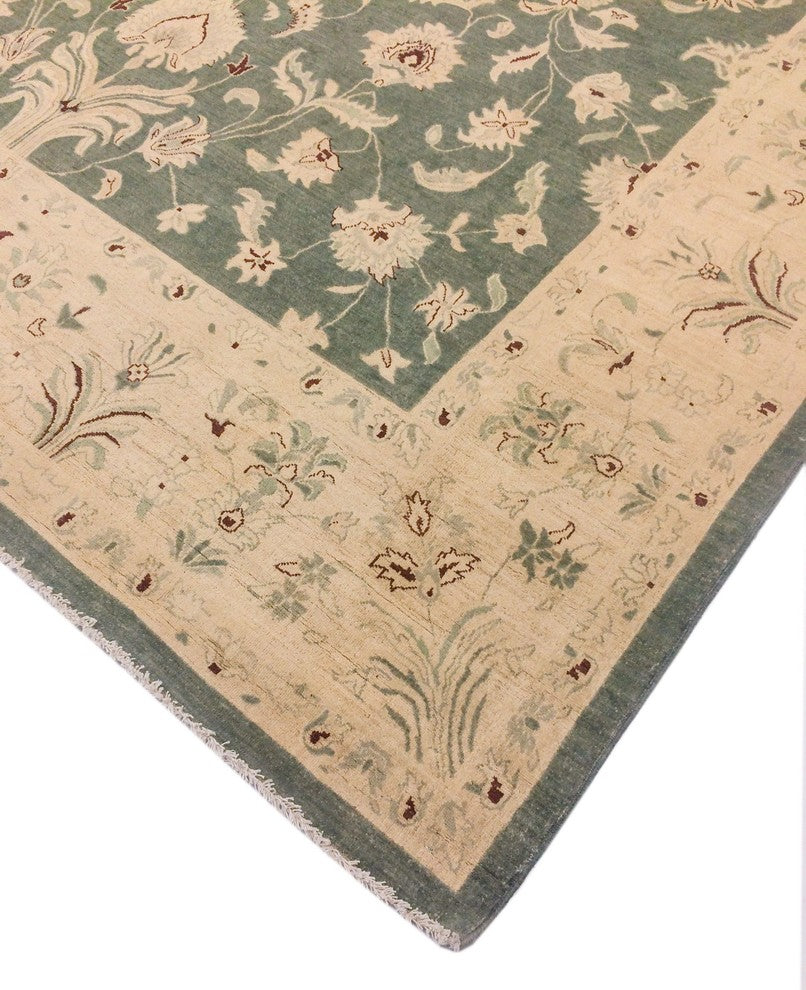 Peshawar Rohesia Gray Hand-Knotted Rug, 10'0x13'10