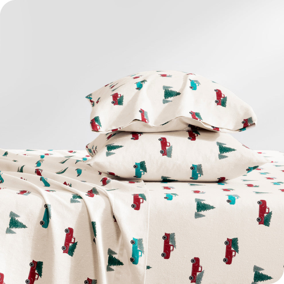Bare Home Cotton Flannel Sheet Set, Heritage, Queen