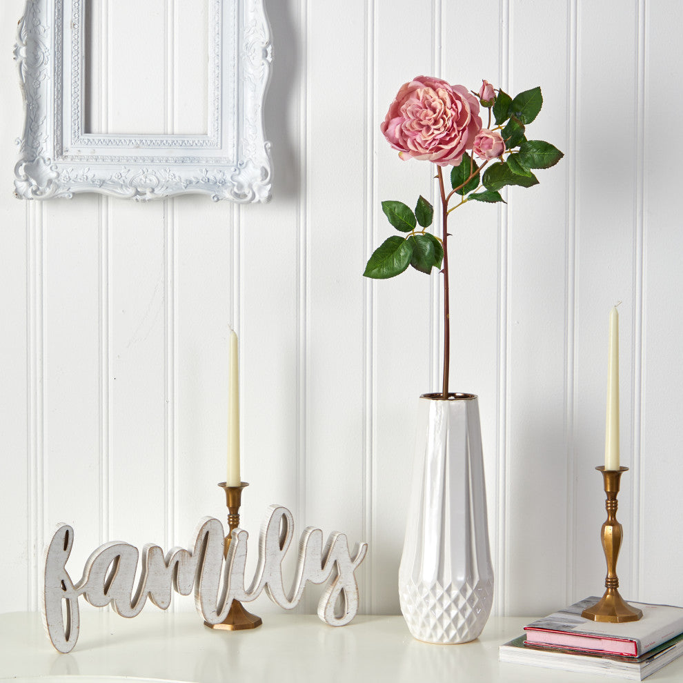 22" Rose Artificial Flower, Set of 6
