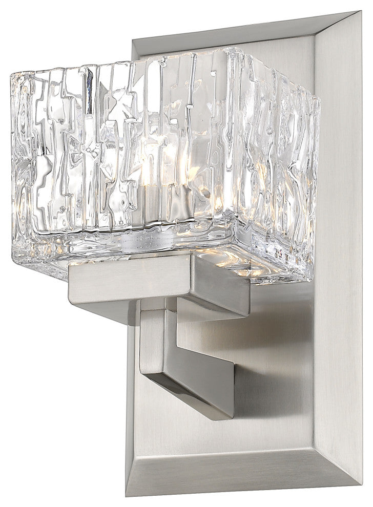 Zlite 1927-1S-BN-LED 1-Light Wall Sconce, Clear
