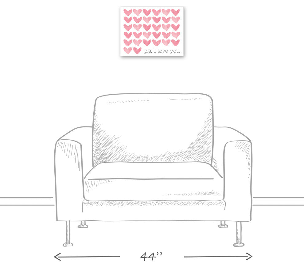 P.S. I Love You 11x14 Canvas Wall Art