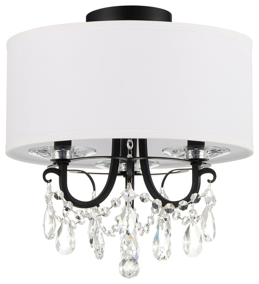 Crystorama Lighting Group 6623-CL-MWP_CEILING Othello 3 Light - Matte Black
