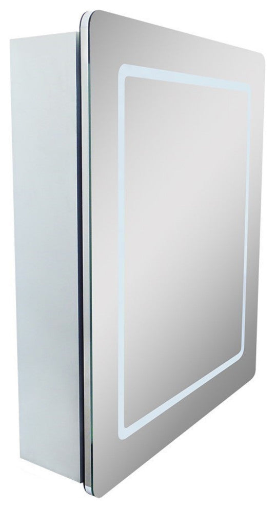 24" Rectangular Led Illuminated Mirrored Medicine Cabinet