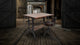 Industrial Adjustable Height Crank Leather Dining Chair - Iron Base