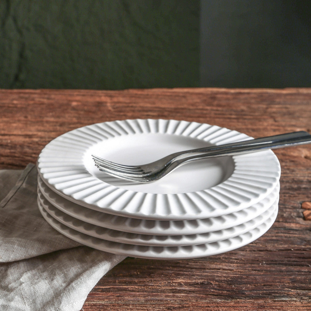 Christian Siriano Lusso Stoneware 16 Piece Dinnerware Set, White