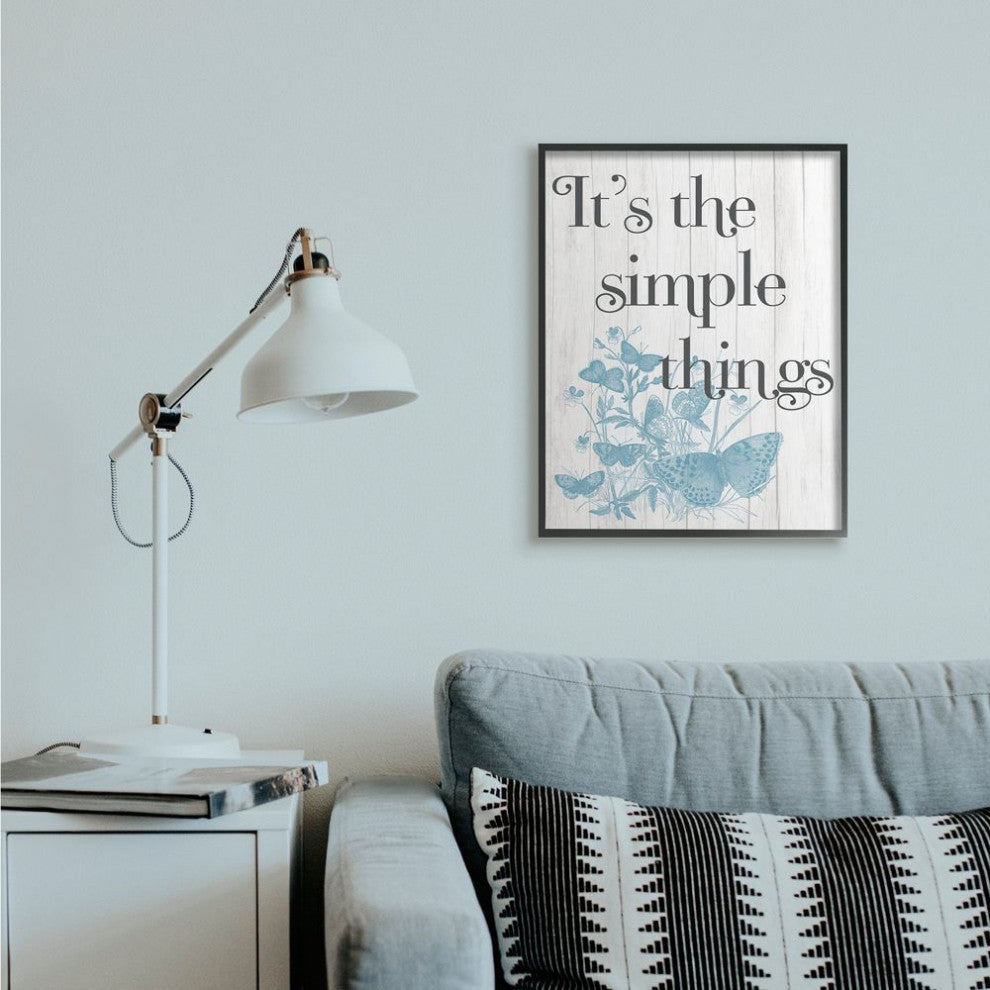 It's the Simple Things Quote Butterfly Nature Rustic Text,1pc, each 24 x 30