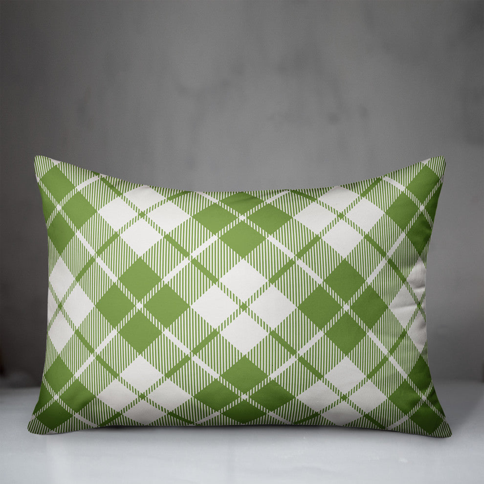Christmas Plaid 14"x20" Throw Pillow