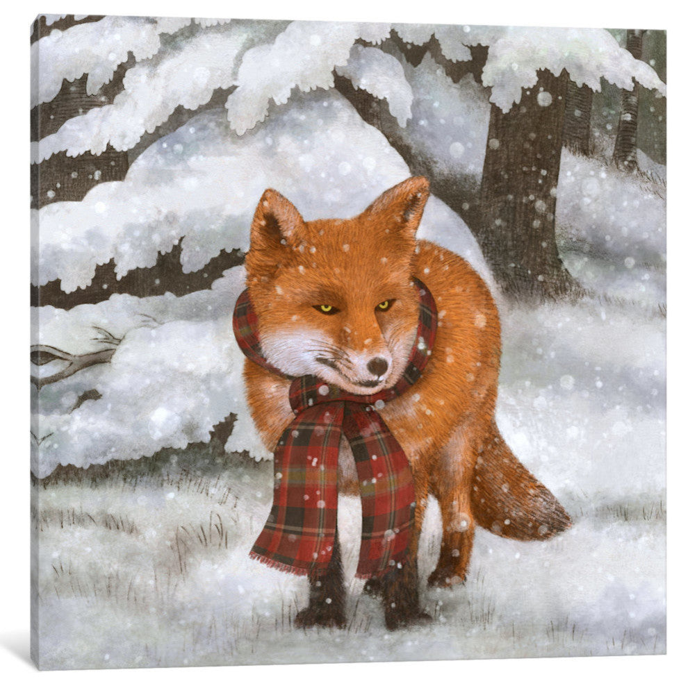 "Winter Fox Square" by Terry Fan, 37x37x1.5