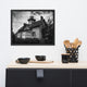 Cedar Point Lighthouse in Black and White Framed Photo Paper Wall Art Prints, Black, 16" X 20"