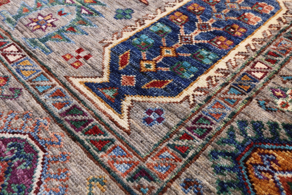 Handmade Fine Turkmen Ersari Wool Rug 5' 8" X 7' 9" - Q12397