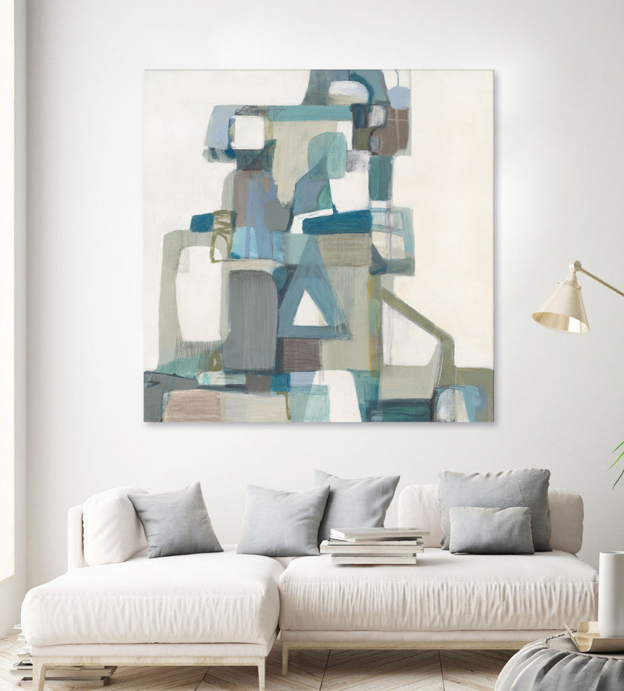 Modern Pyramid - 72 x 72 by Terri Burris