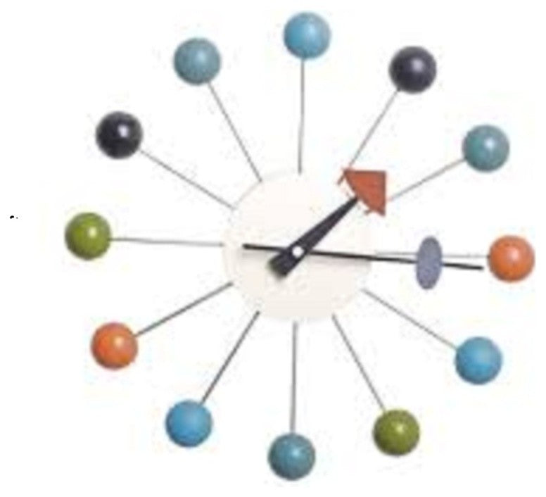 Mid-Century Design Color Bubble Wall Clock