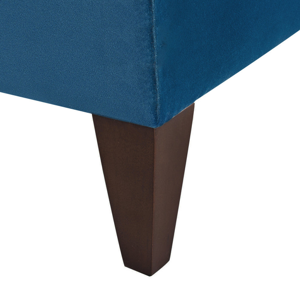 Jack 84" Modern Tuxedo Sofa With Bolster Pillows, Satin Teal Velvet