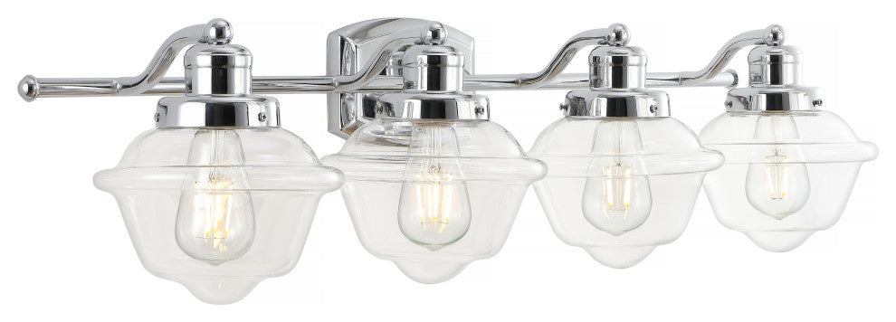 Orleans Iron LED Vanity Light, Chrome, 4 Bulb