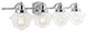 Orleans Iron LED Vanity Light, Chrome, 4 Bulb