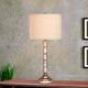 30.5" Industrial, Ribbed Metal Table Lamp, Antique Silver