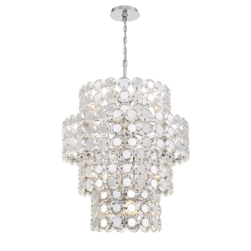Perrene 24-Light Chandelier, Chrome