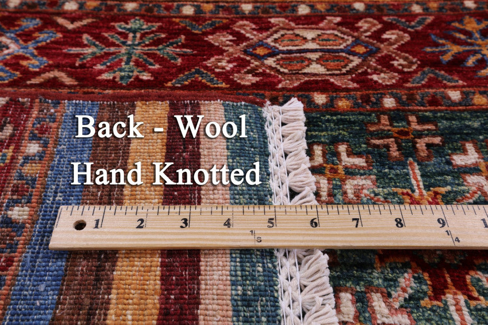 5' 8" X 7' 10" Super Kazak Khorjin Hand-Knotted Wool Rug - Q12853